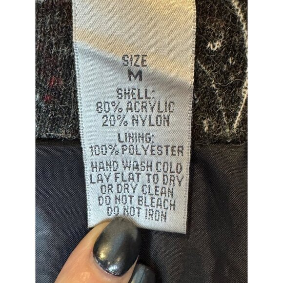 Alberto Makali Blazer‎ Women Medium Blue Paisley Shawl Collar Open Jacket Italy - Picture 7 of 8